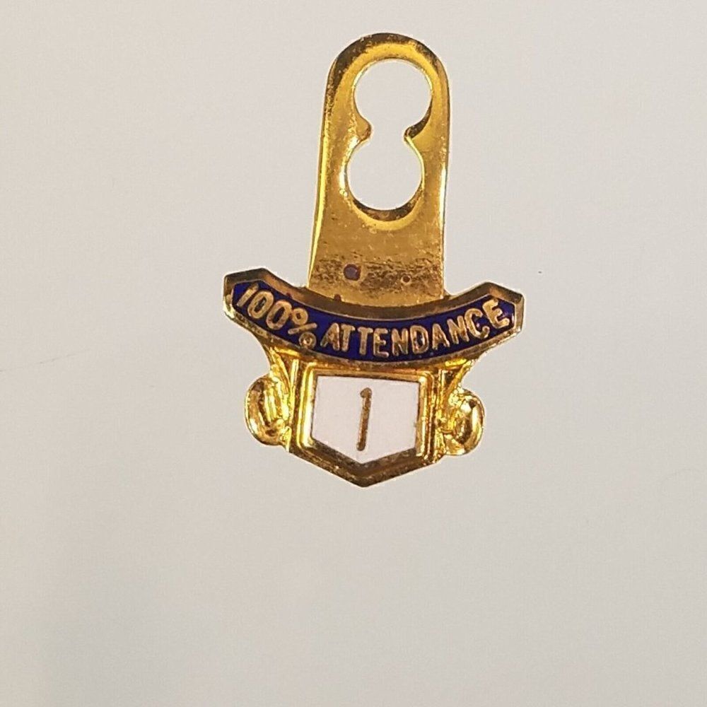 Vintage Lions Club 100% Attendance Tab 1 Year for Lapel Pin